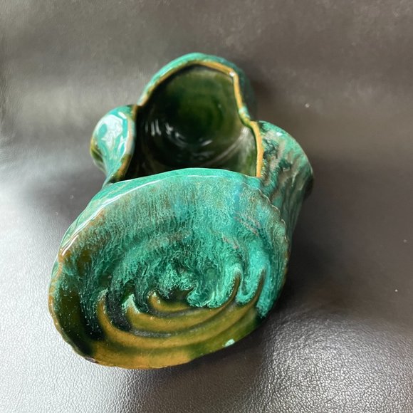 Beautiful ugly vintage 60s ceramic glazed log planter - Great gift - Picture 5 of 8